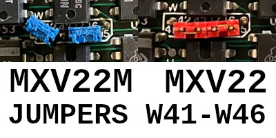 Jumper diagram for W41 - W46