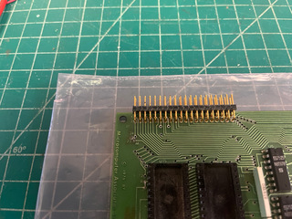 Dust in the sockets under the 1702A EPROMs