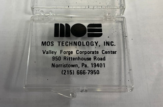 MOS box on white paper for contrast