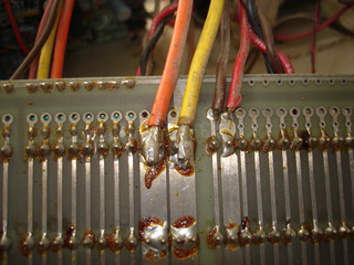 ["Cold solder joints", "Repaired solder joints"]