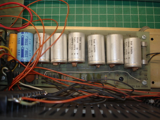Failed capacitors in Altair 8800 power supply