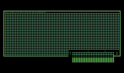 Apple II protoboard gerbv rendering