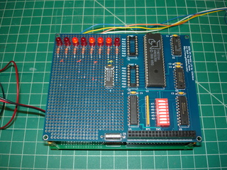 Glitchbus 8255 PPI board connected to R6501Q SBC prototype