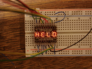 HDSP-2416 displaying HELO