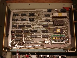 Testing the Identicon 8080 CPU board in a barcode scanner chassis