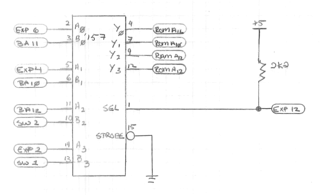 74LS157 multiplexer circuit