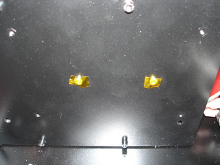 Power supply screws insulated with polyimide tape