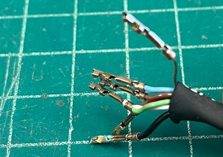 Corrosion in Dupont socket terminations from capacitor leakage
