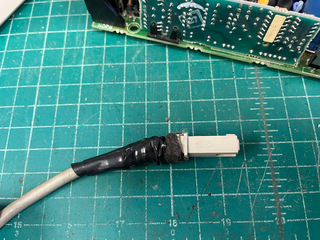 DC plug with old strain relief repair